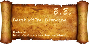 Batthyány Blandina névjegykártya